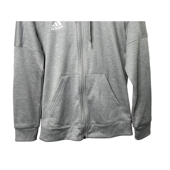 Adidas CLIMAWARM Gray Long Sleeve Full-Zip Hooded Jacket Women's Small - Picture 3 of 6